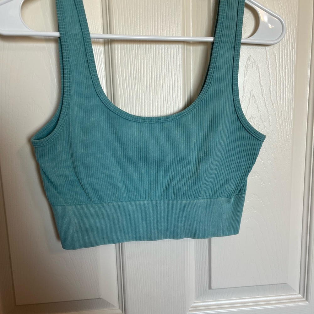 PacSun Aqua Ribbed Top